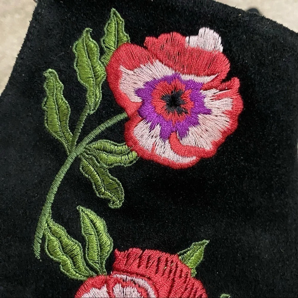 RENVY Floral Embroidered Suede Booties Women EU39 - Picture 3 of 10